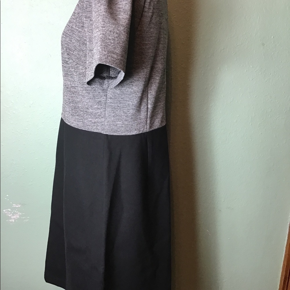 Loft women’s black/gray back zip dress size 12 - Picture 3 of 6